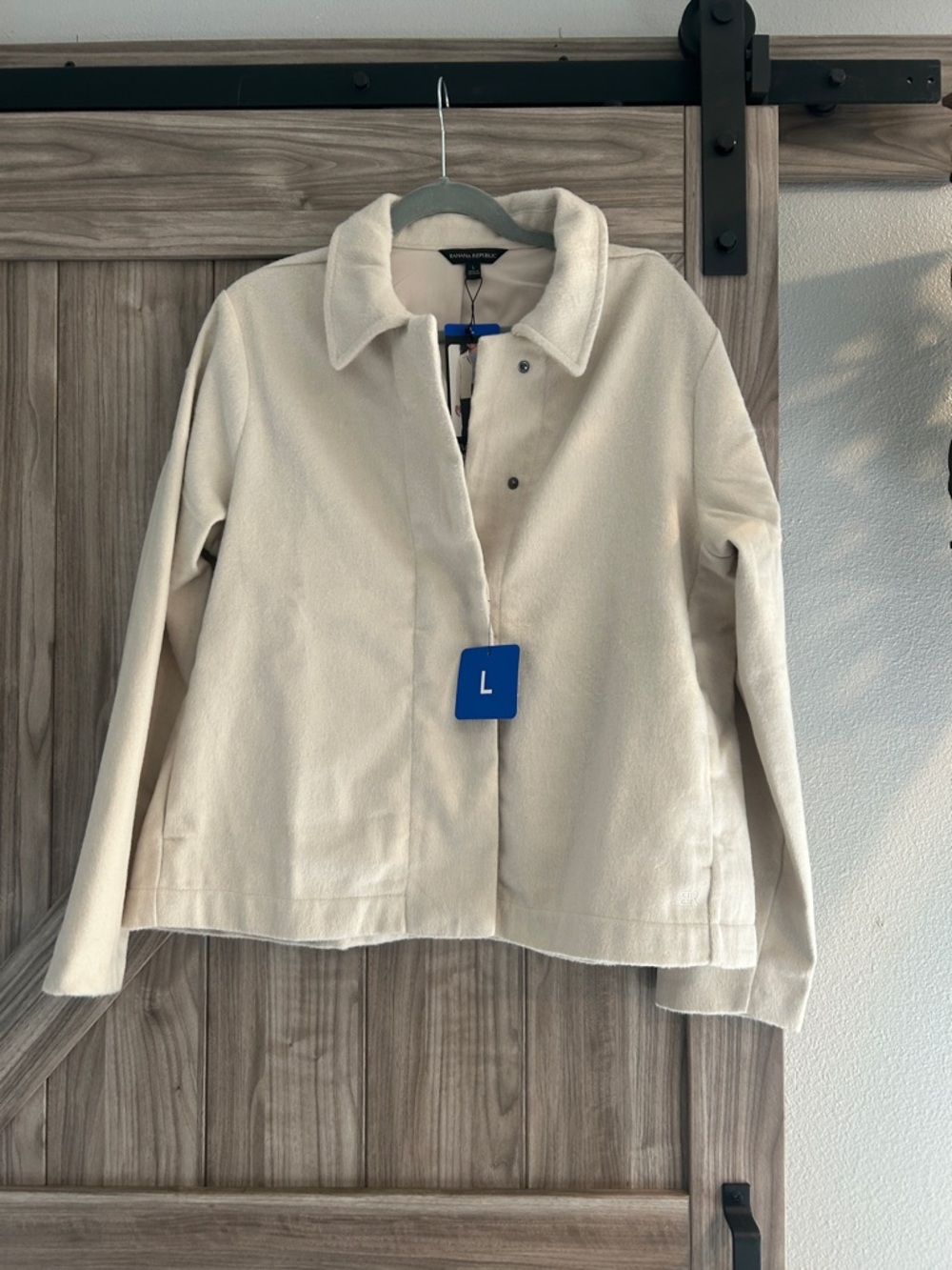 NWT Banana Republic Cream Teddy Jacket Size L